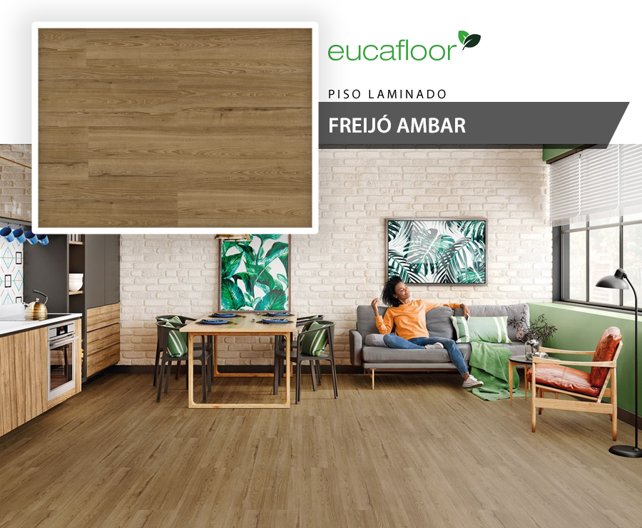 Pisos Laminados - Eucafloor Evidence - Freijó Ambar