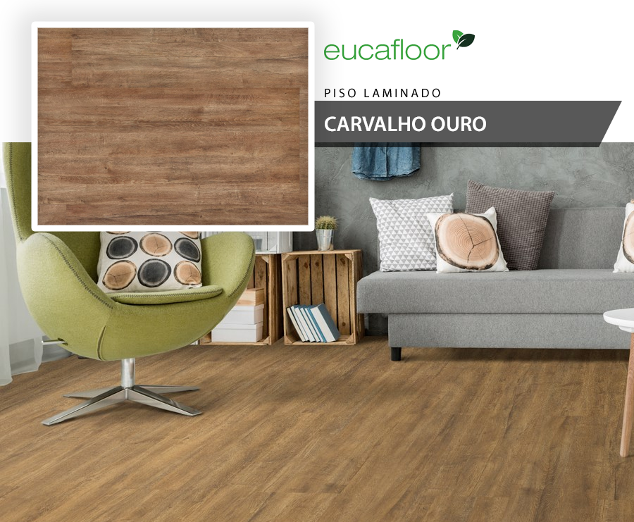 Pisos Laminados - Eucafloor Gran Elegance - Carvalho Ouro