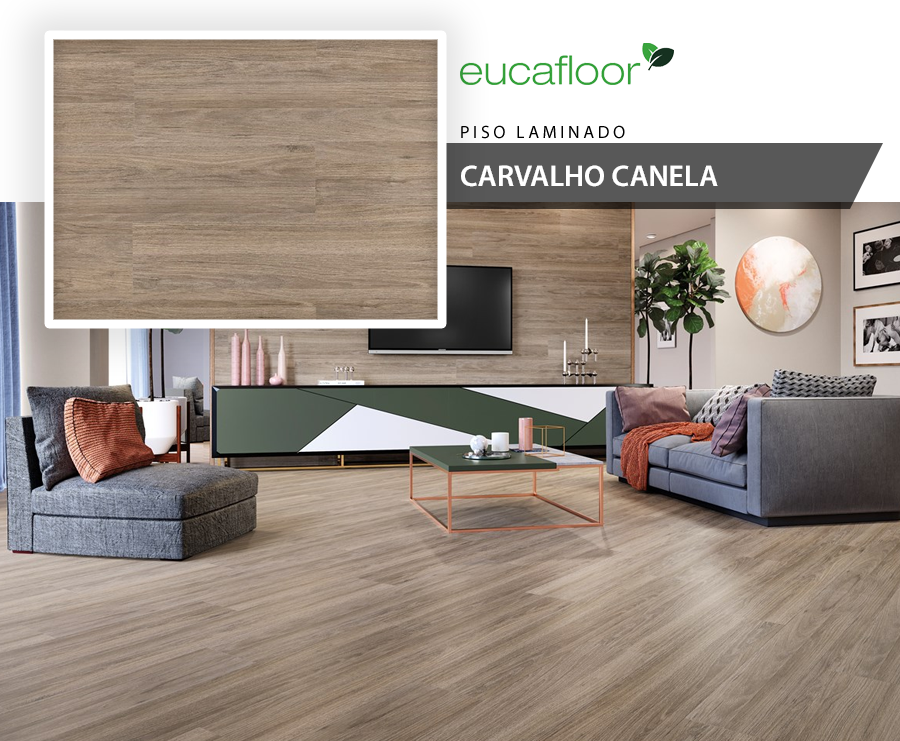 Pisos Laminados - Eucafloor Prime Click - Carvalho Canela