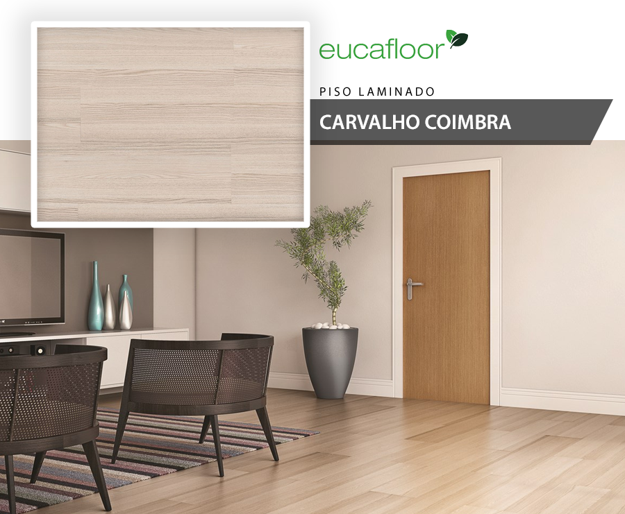 Pisos Laminados - Eucafloor Prime Click - Carvalho Coimbra