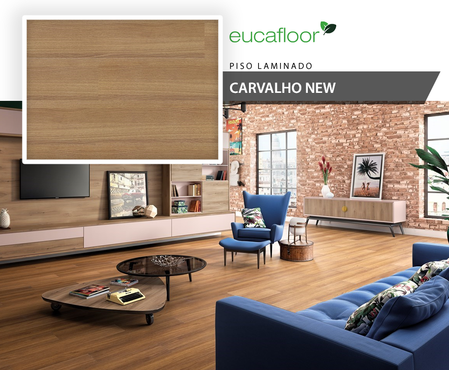 Pisos Laminados - Eucafloor Prime Click - Carvalho New