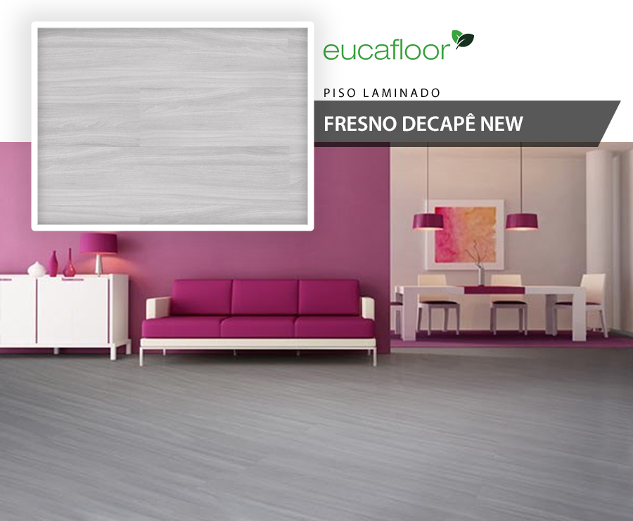 Pisos Laminados - Eucafloor Prime Click - Fresno Decapê New