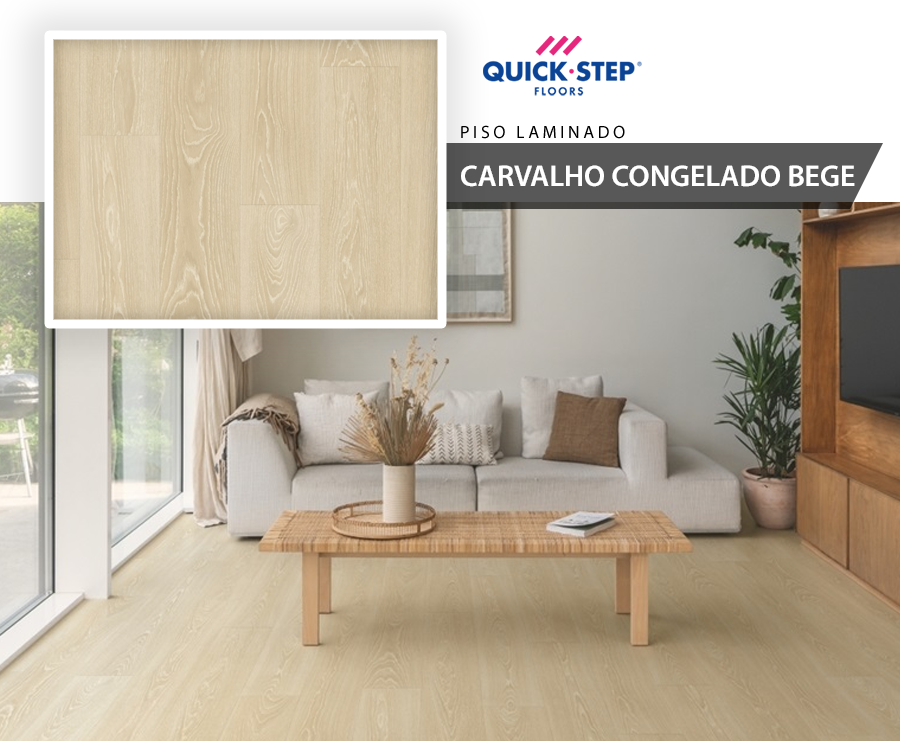 Pisos Laminados - Quick Step Classic - Carvalho Congelado Bege