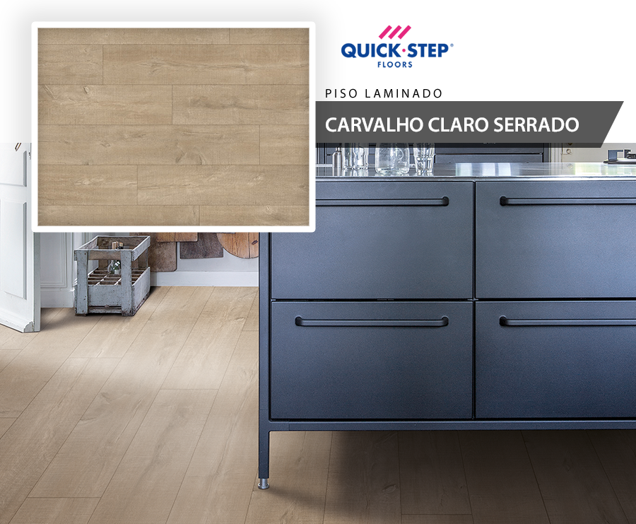 Pisos Laminados - Quick Step Eligna Wide - Carvalho Claro Serrado