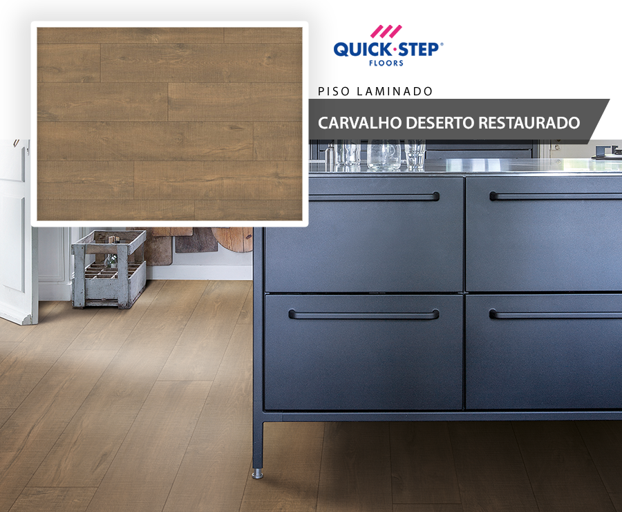 Pisos Laminados - Quick Step Eligna Wide - Carvalho Deserto Restaurado