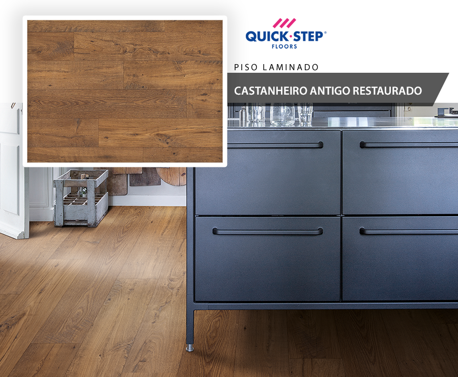 Pisos Laminados - Quick Step Eligna Wide - Castanheiro Antigo Restaurado