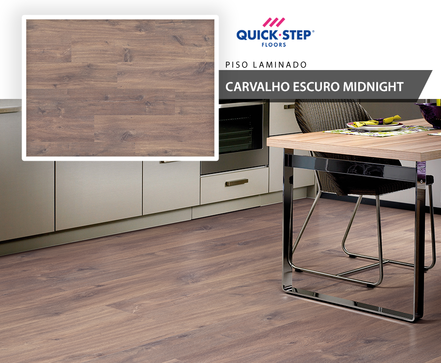 Pisos Laminados - Quick Step Smart - Carvalho Escuro Midnight