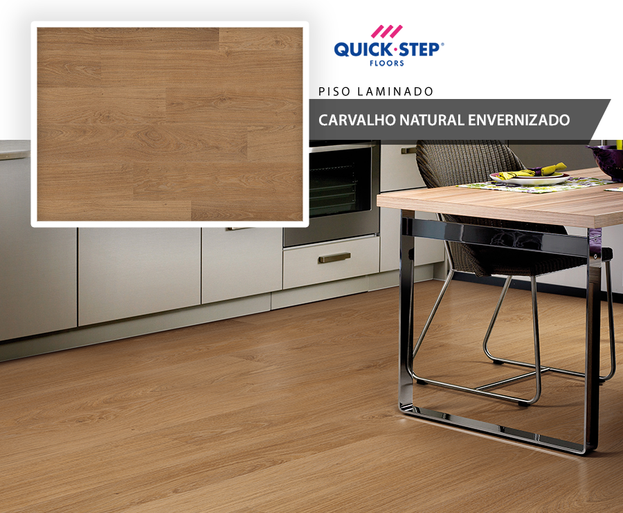 Pisos Laminados - Quick Step Smart - Carvalho Natural Envernizado