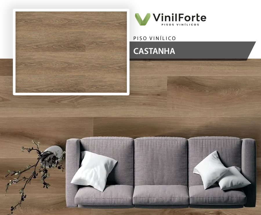 Pisos Vinílicos - VinilForte Natural Leve - Castanha