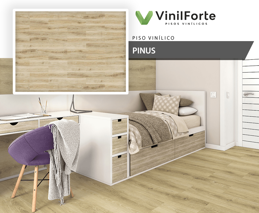 Pisos Vinílicos - VinilForte Natural Leve - Pinus